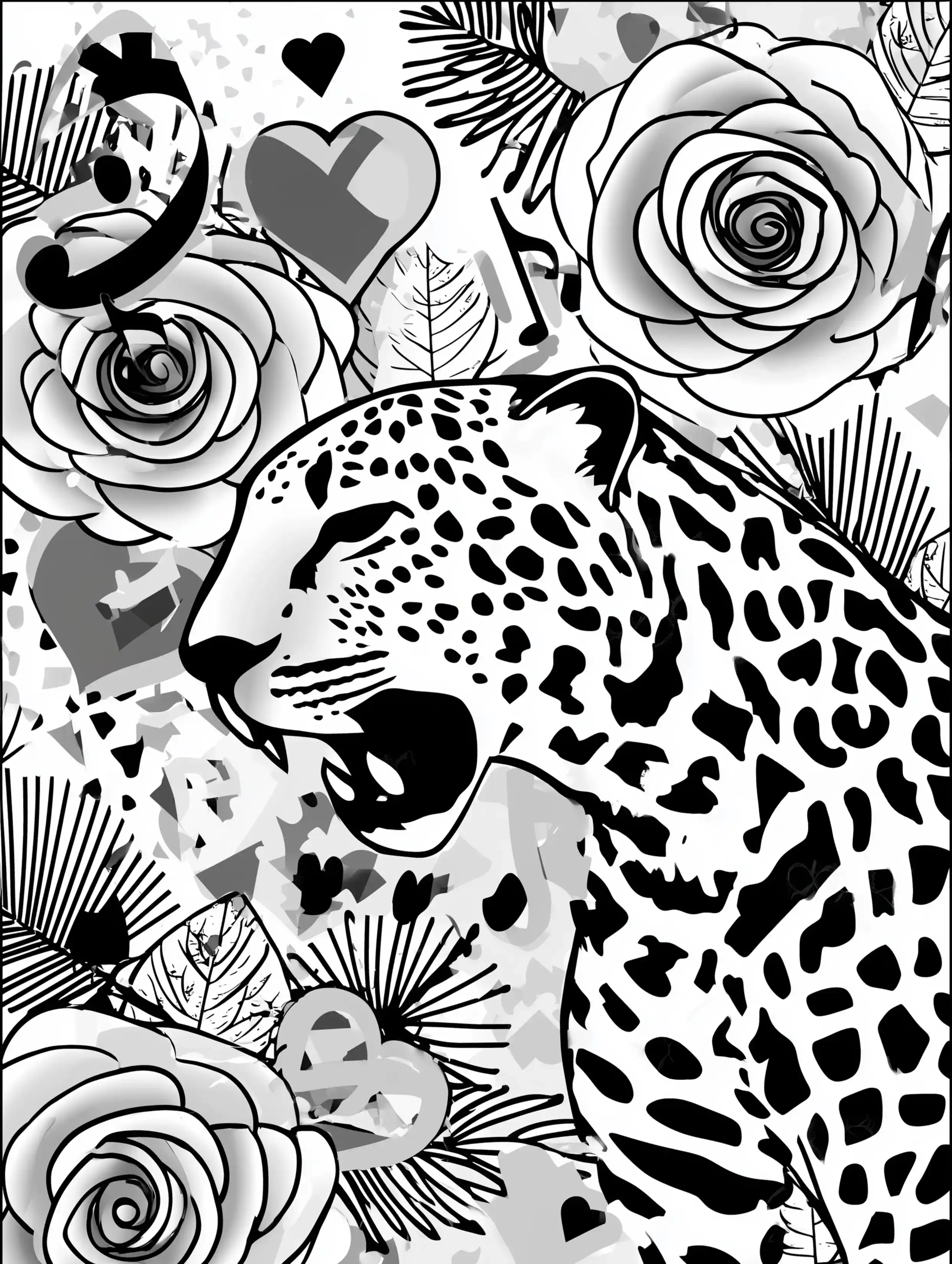 Free cheetah printable coloring page featuring a cheetah ready to snarl
